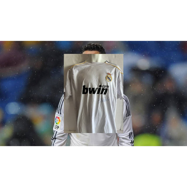 Cristiano Ronaldo Real Madrid jersey signed with proof.