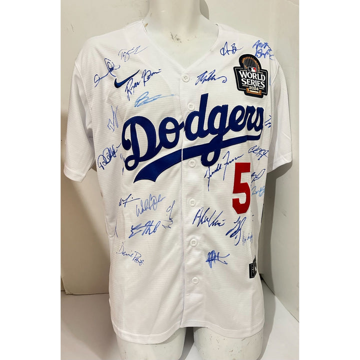 Los Angeles Dodgers 2024 World Series champs Freddie Freeman MLB Nike M game model jersey signed with proof