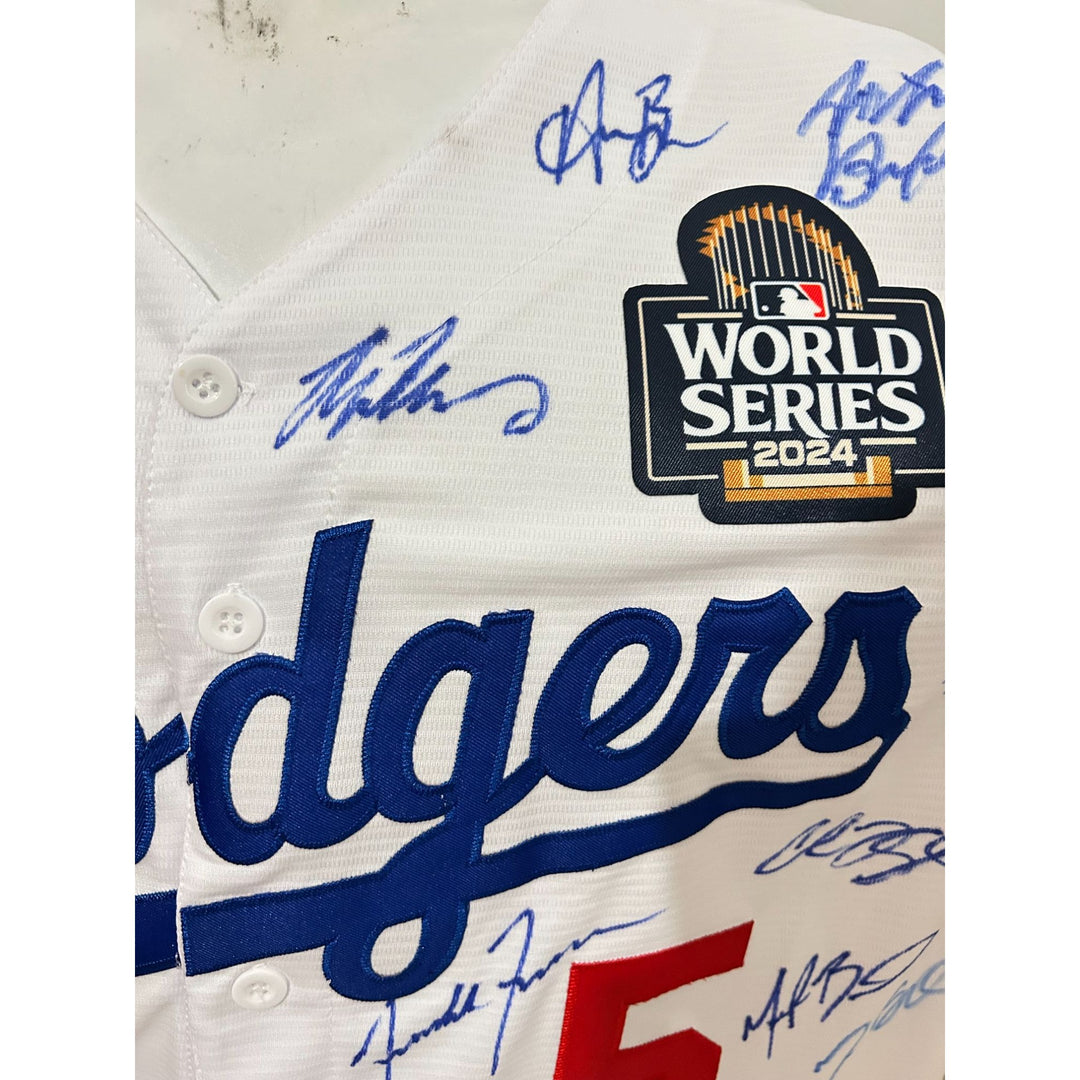 Los Angeles Dodgers 2024 World Series champs Freddie Freeman MLB Nike M game model jersey signed with proof