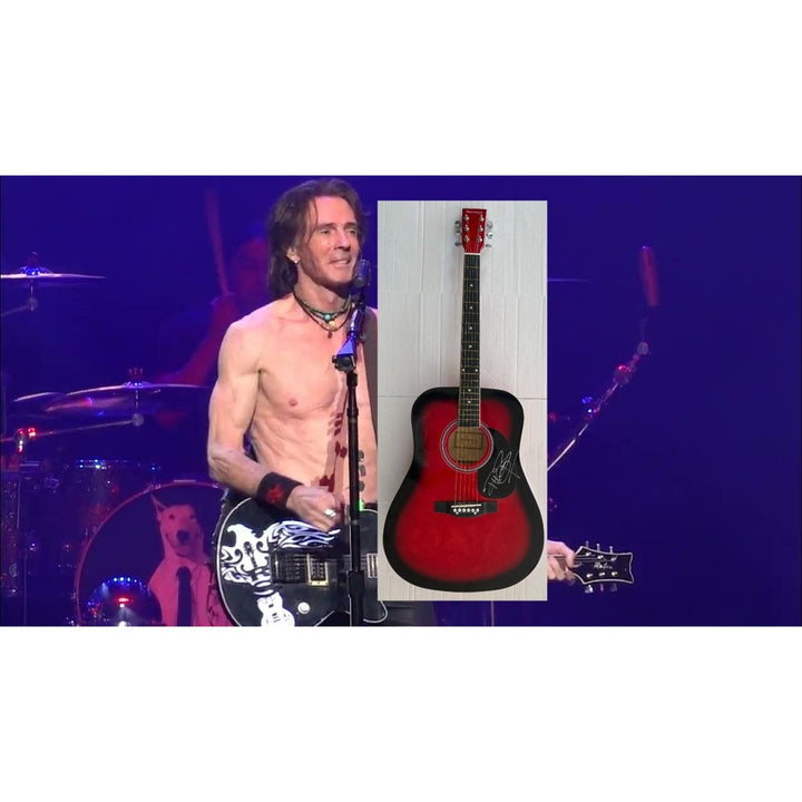 Rick Springfield full size acoustic guitar signed with proof.