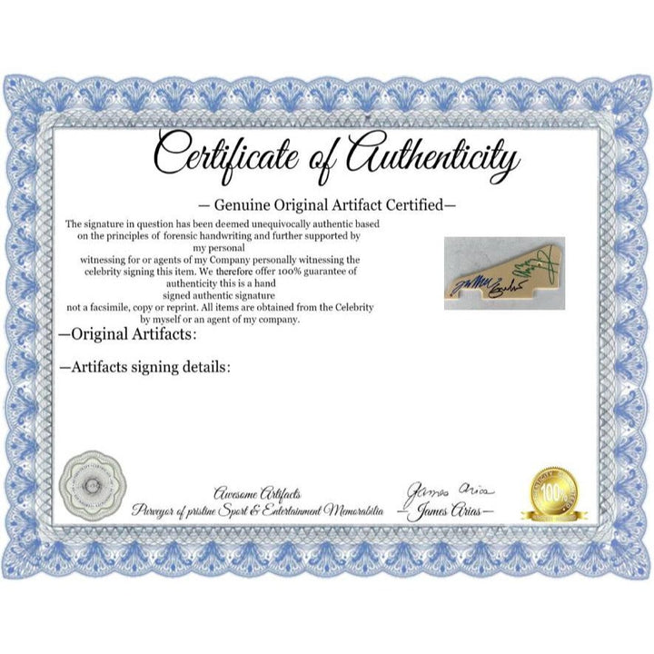 Jimmy Page Eric Clapton & Jeff Beck Gibson Les Paul pickguard signed with proof.