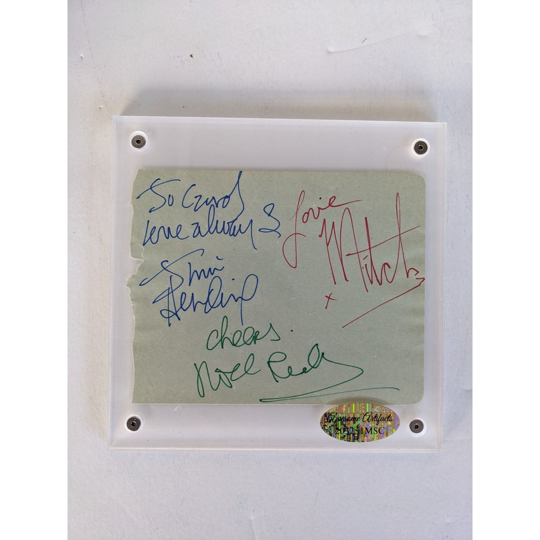 Jimi Hendrix Experience, Noel Redding, Mitch Mitchell & Jimi Hendrix Vintage autograph book page signed with proof