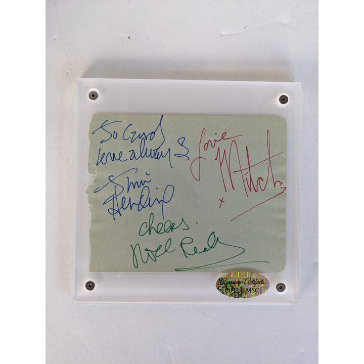 Jimi Hendrix Experience, Noel Redding, Mitch Mitchell & Jimi Hendrix Vintage autograph book page signed with proof