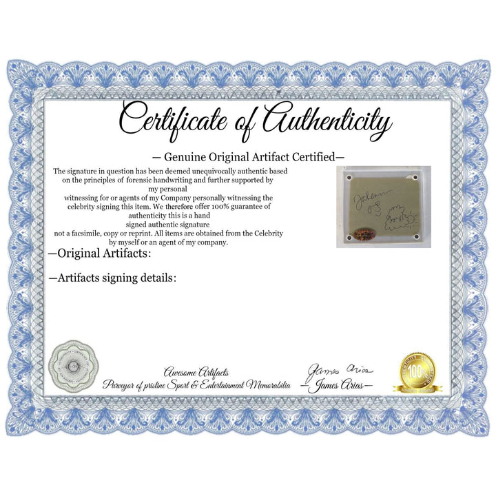 John Lennon with sketch Vintage autograph book page signed with proof