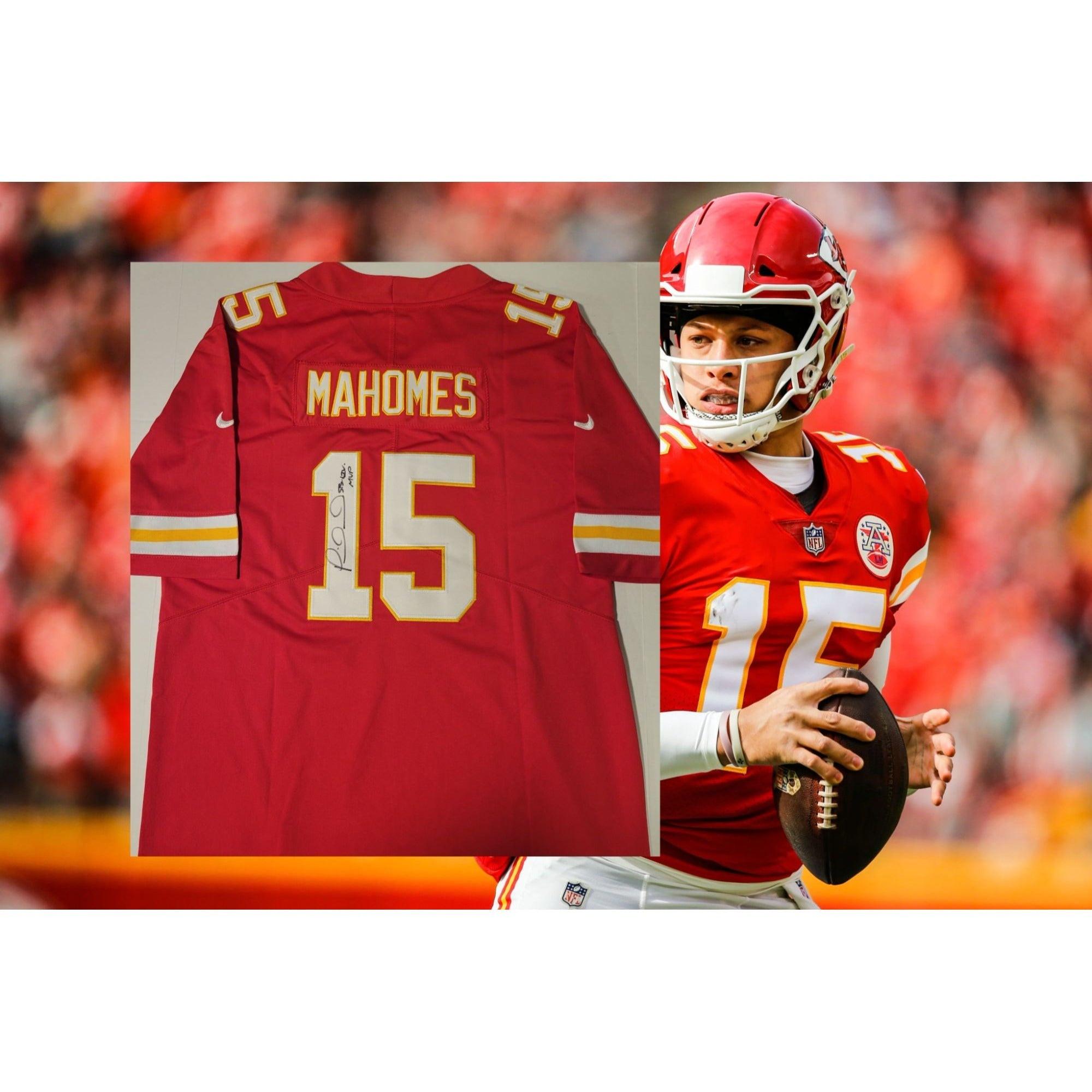 Travis Kelce & Patrick Mahomes Super Bowl LVII Signed Photo - Kansas City Chiefs Framed Memorabilia