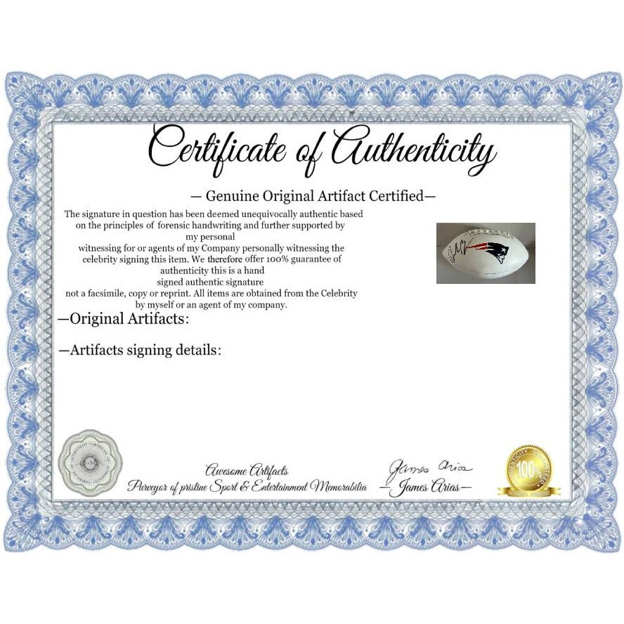 Drake Maye New England Patriots full size football signed with proof