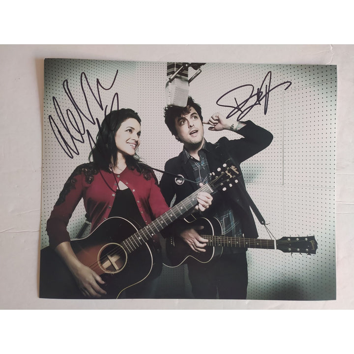 Norah Jones and Billy Joe Armstrong 8x10 photo signed with proof