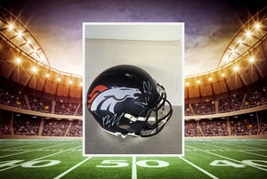 Bo Nix Sean Payton Denver Broncos Riddell Speed Authentic Game Model Helmet Signed Photo Proof