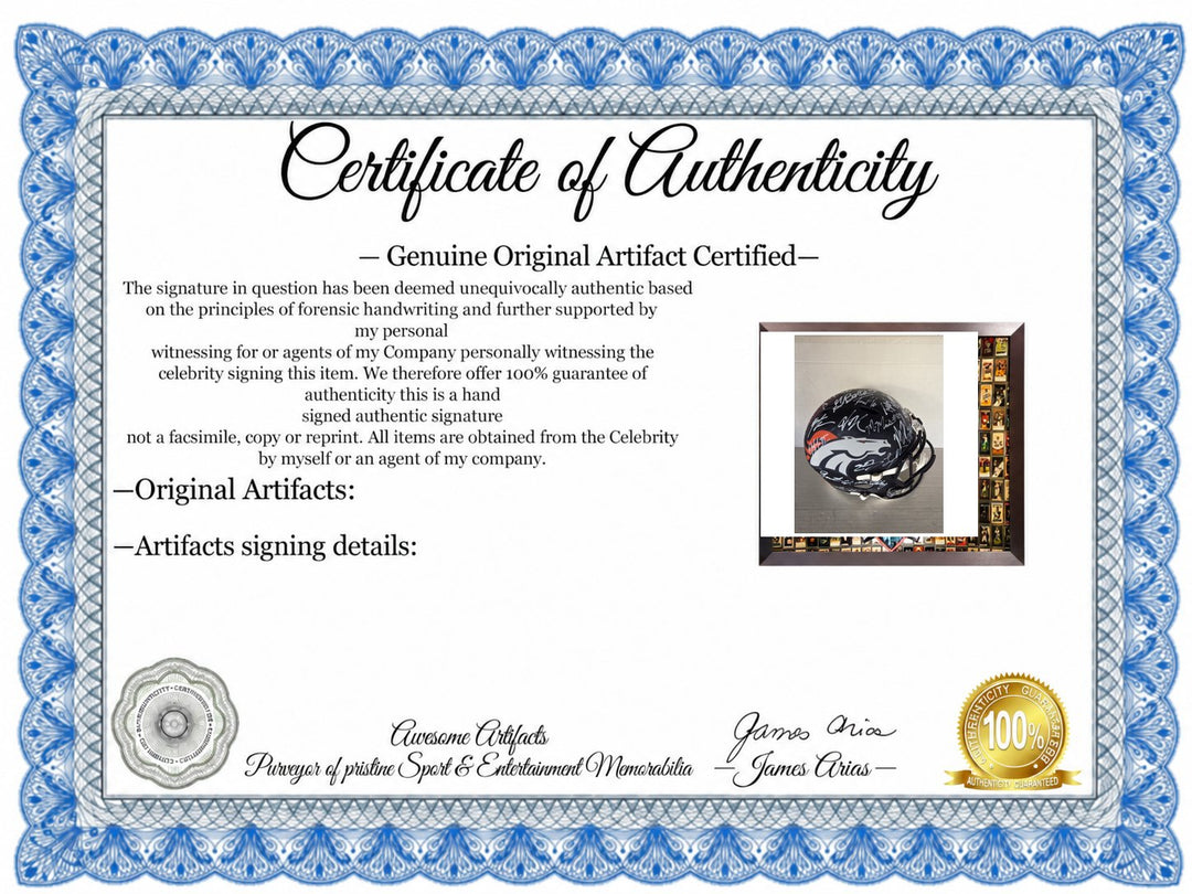 Denver Broncos 2025-26 Riddell Speed Full Size NFL Helmet Team Signed 40 Plus Signatures Photo Proof.