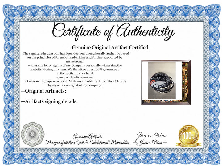 Denver Broncos 2025-26 Riddell Speed Full Size NFL Helmet Team Signed 40 Plus Signatures Photo Proof.