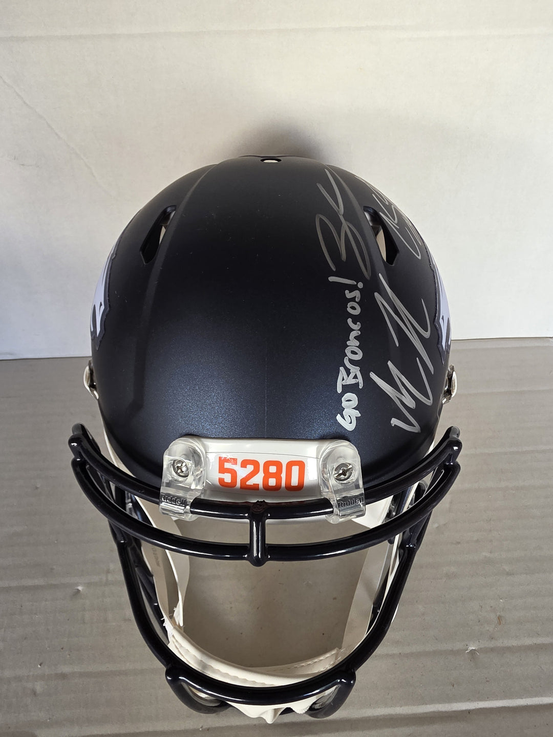 Denver Broncos Bo Nix Courtland Sutton Nik Bonitto Zach Allen Garett Bolles Sean Payton Riddell Speed Authentic Game Model Helmet Signed Variant A.