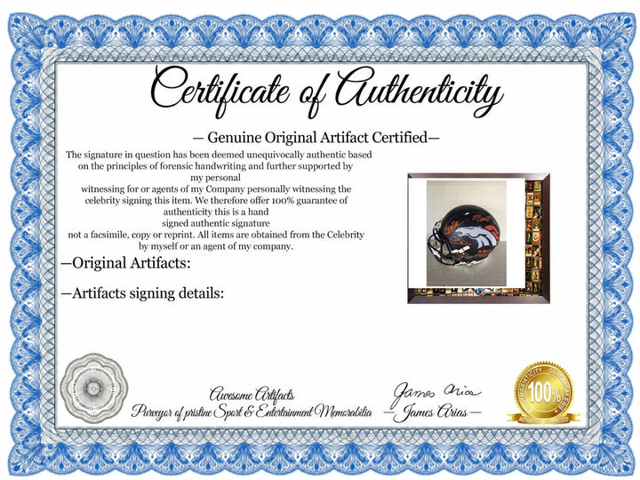 Denver Broncos Bo Nix Courtland Sutton Nik Bonitto Zach Allen Garett Bolles Sean Payton Riddell Speed Authentic Game Model Helmet Signed Variant B.