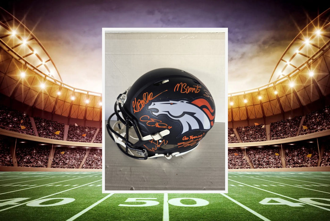 Denver Broncos Bo Nix Courtland Sutton Nik Bonitto Zach Allen Garett Bolles Sean Payton Riddell Speed Authentic Game Model Helmet Signed Variant B.