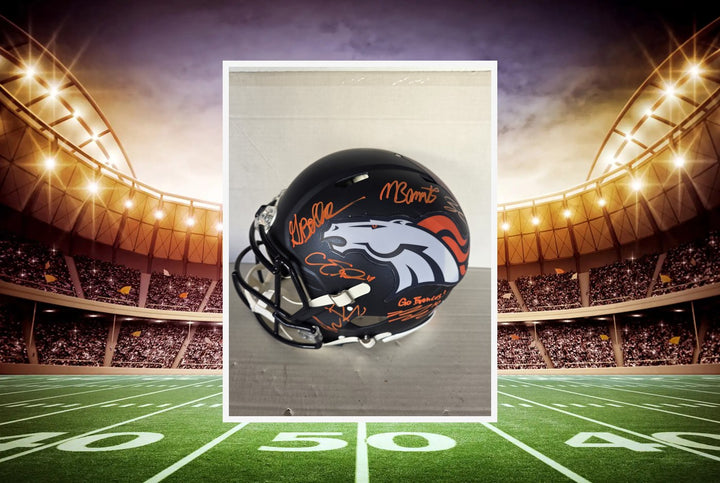 Denver Broncos Bo Nix Courtland Sutton Nik Bonitto Zach Allen Garett Bolles Sean Payton Riddell Speed Authentic Game Model Helmet Signed Variant B.