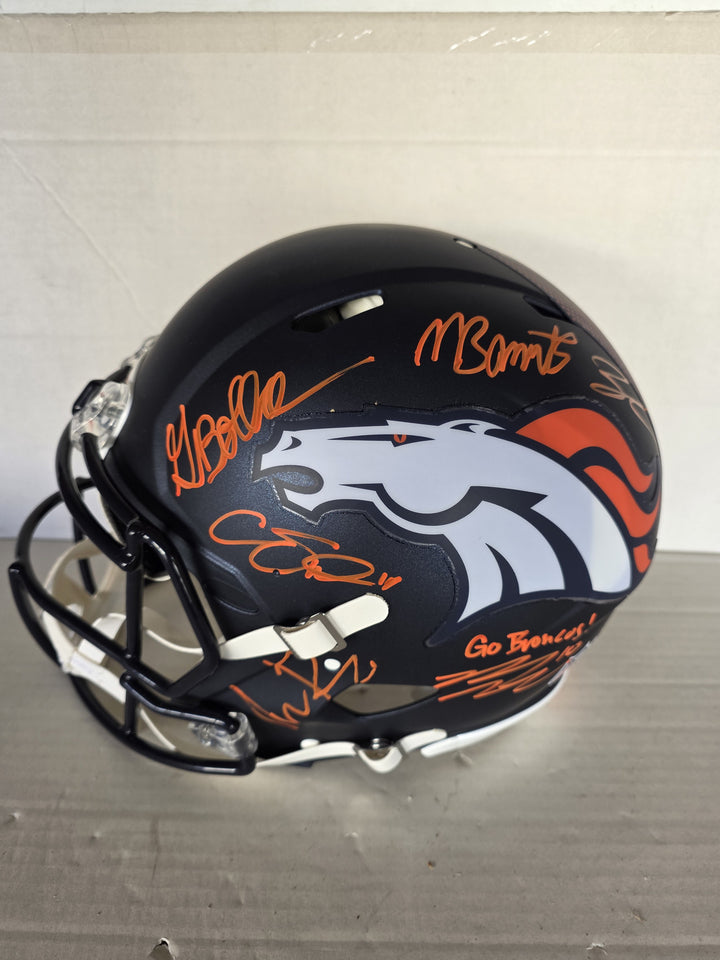 Denver Broncos Bo Nix Courtland Sutton Nik Bonitto Zach Allen Garett Bolles Sean Payton Riddell Speed Authentic Game Model Helmet Signed Variant B.