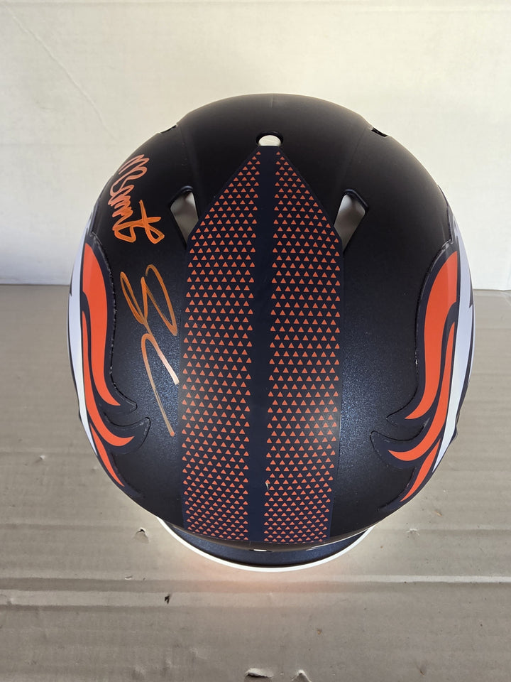 Denver Broncos Bo Nix Courtland Sutton Nik Bonitto Zach Allen Garett Bolles Sean Payton Riddell Speed Authentic Game Model Helmet Signed Variant B.