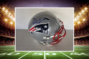 Drake Maye New England Patriots Riddell Speed Full Size NFL Helmet Signed With Photo Proof