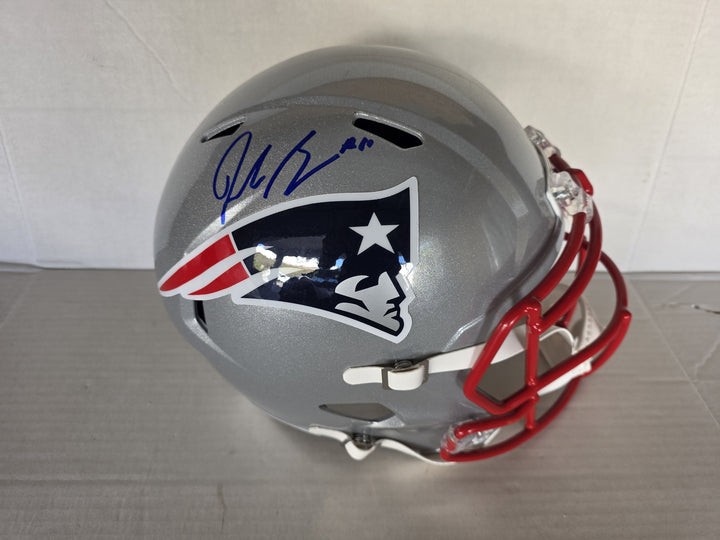 Drake Maye New England Patriots Riddell Speed Full Size NFL Helmet Signed With Photo Proof.