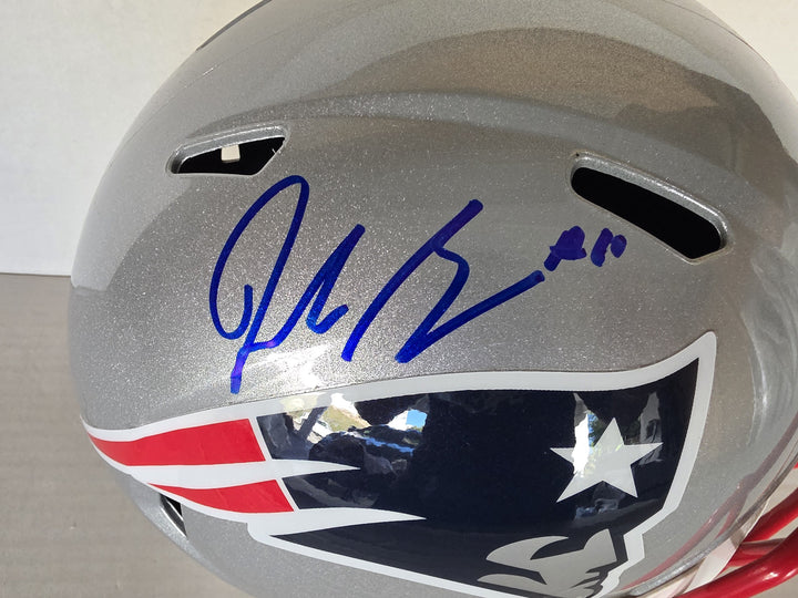 Drake Maye New England Patriots Riddell Speed Full Size NFL Helmet Signed With Photo Proof.