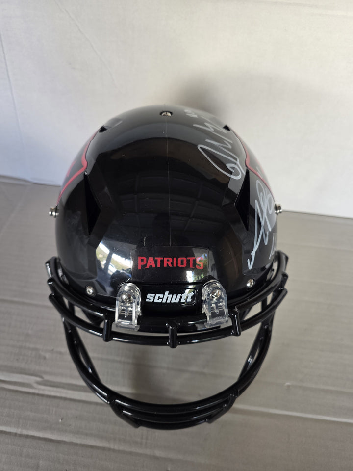 New England Patriots Drake Maye A.J. Brown TreVeyon Henderson Rhamondre Stevenson Robert Kraft Mike Vrabel Schutt Game Model Helmet Signed.