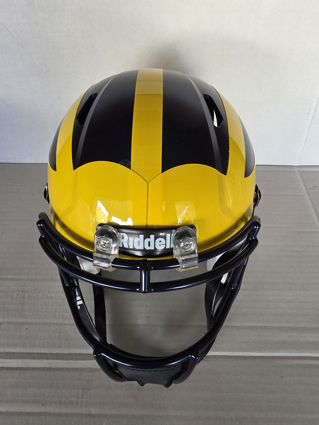 Tom Brady Michigan Wolverines Riddell Speed Full Size Helmet Signed Go Blue Inscription Photo Proof.
