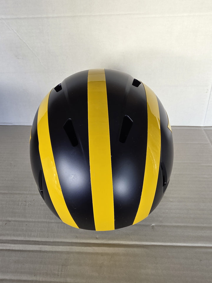 Tom Brady Michigan Wolverines Riddell Speed Full Size Helmet Signed Go Blue Inscription Photo Proof.