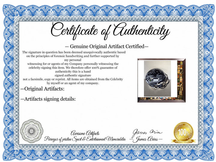 Seattle Seahawks 2025-26 Super Bowl Champions Riddell Speed Authentic Team Signed Helmet 43 Signatures White Ink B.