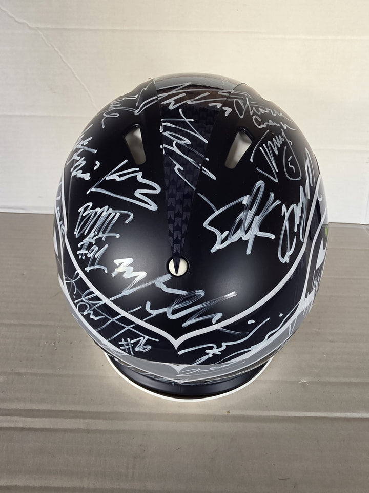 Seattle Seahawks 2025-26 Super Bowl Champions Riddell Speed Authentic Team Signed Helmet 43 Signatures White Ink B.