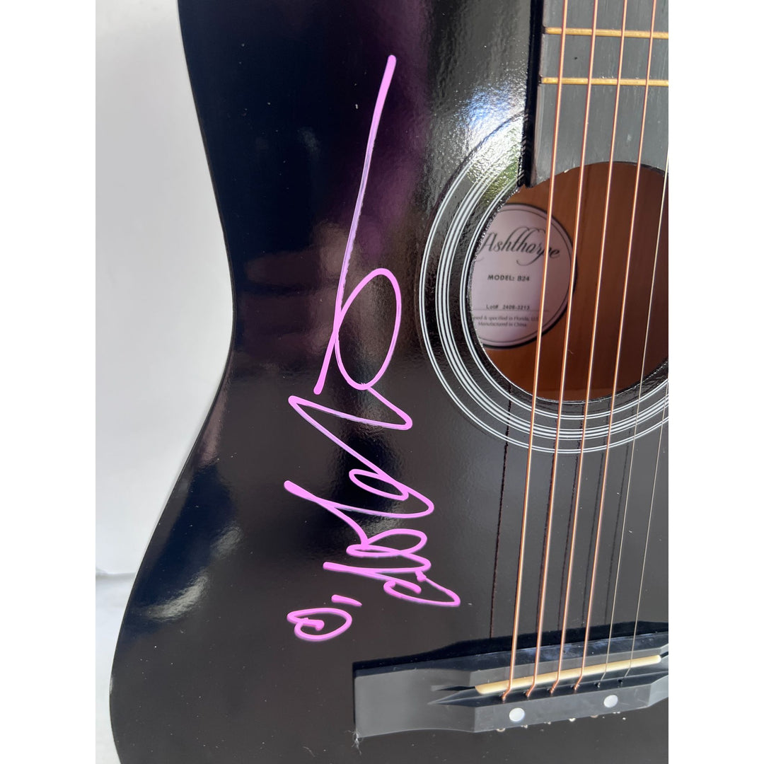 Norah Jones full size acoustic guitar signed with proof