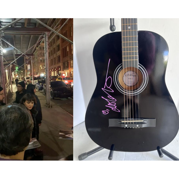 Norah Jones full size acoustic guitar signed with proof