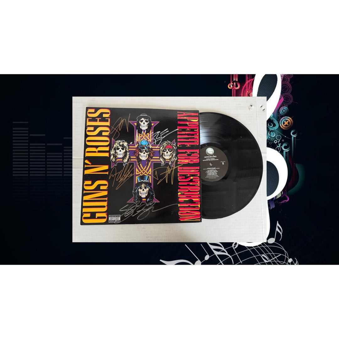 Guns n Roses ''Appetite for Destruction'' LP signed with proof.