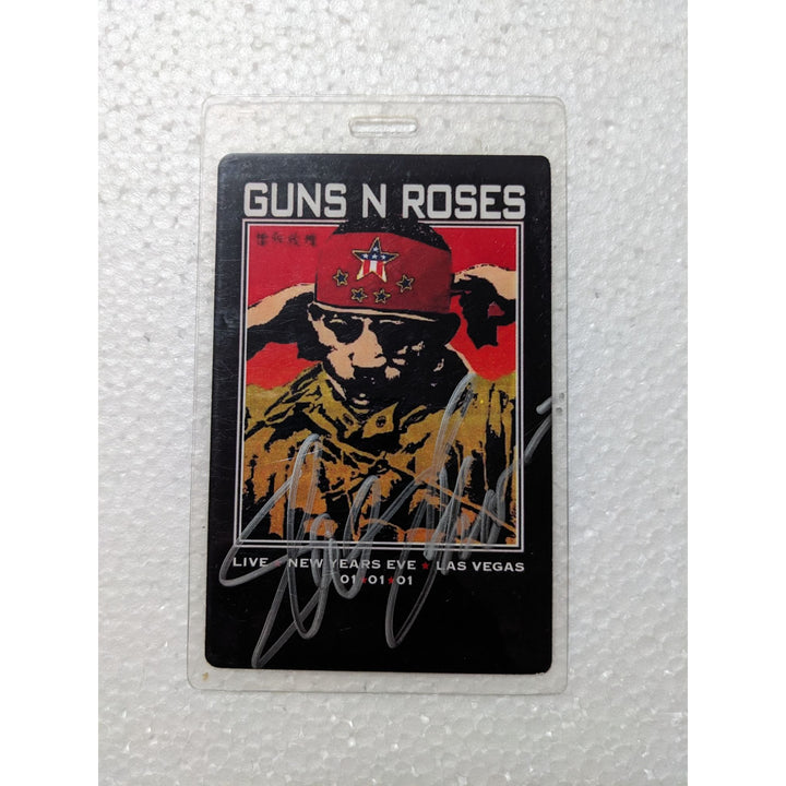 Guns N Roses original concert tour pass signed by Saul Hudson " Slash"
