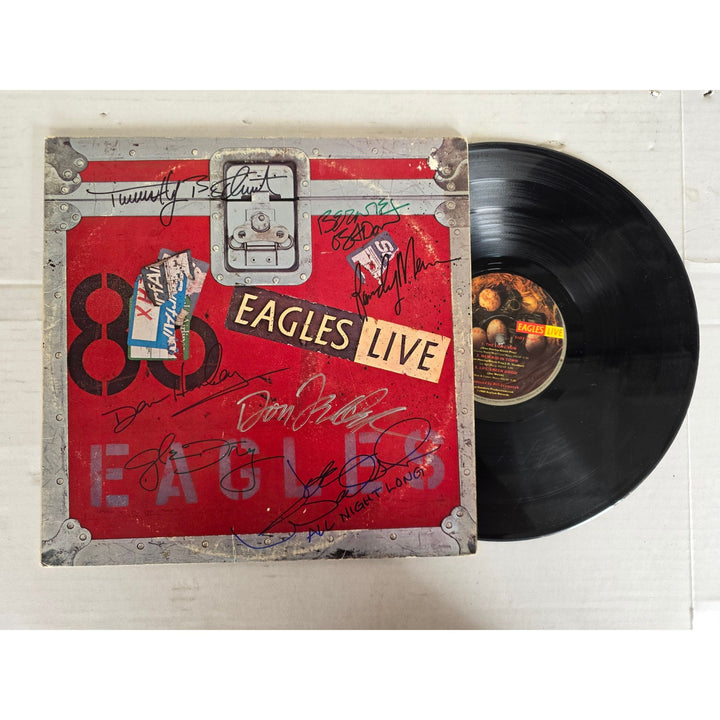 The Eagles ''Live'' LP signed with proof.