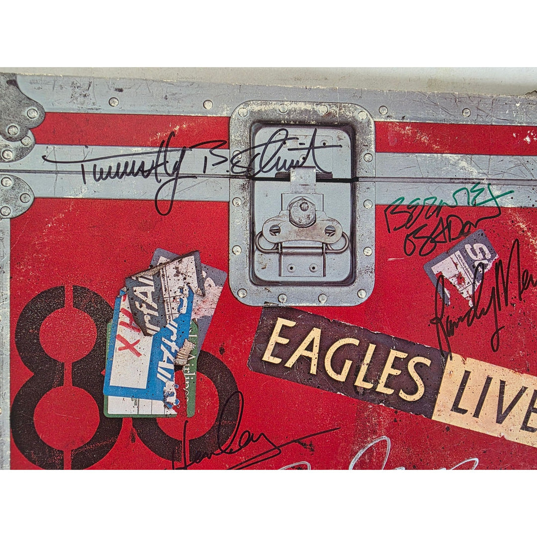 The Eagles ''Live'' LP signed with proof.