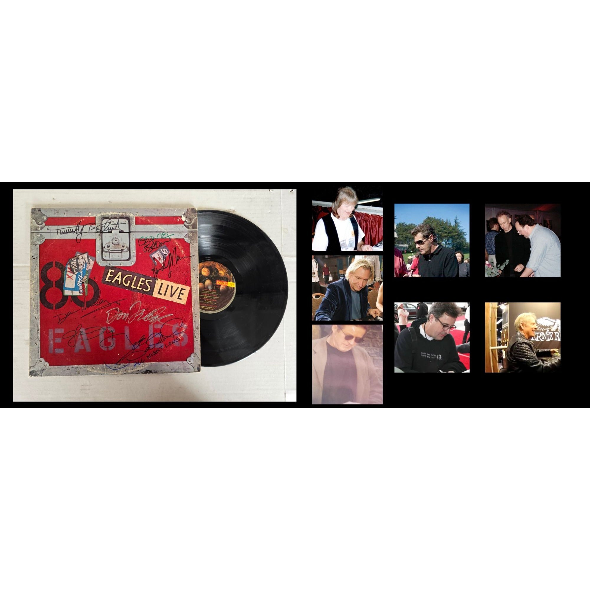 The Eagles ''Live'' LP signed with proof | Awesome Artifacts
