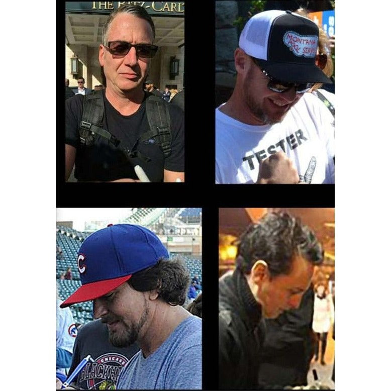 Eddie Vedder, Matt McCready, Matt Cameron, Stone Gossard, Jeff Amen, Pearl Jam Fender Stratocaster Squier electric guitar signed with proof