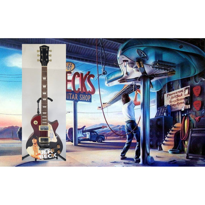 Jeff Beck one of a kind full size guitar signed with proof