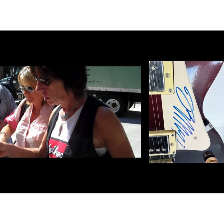 Jeff Beck one of a kind full size guitar signed with proof