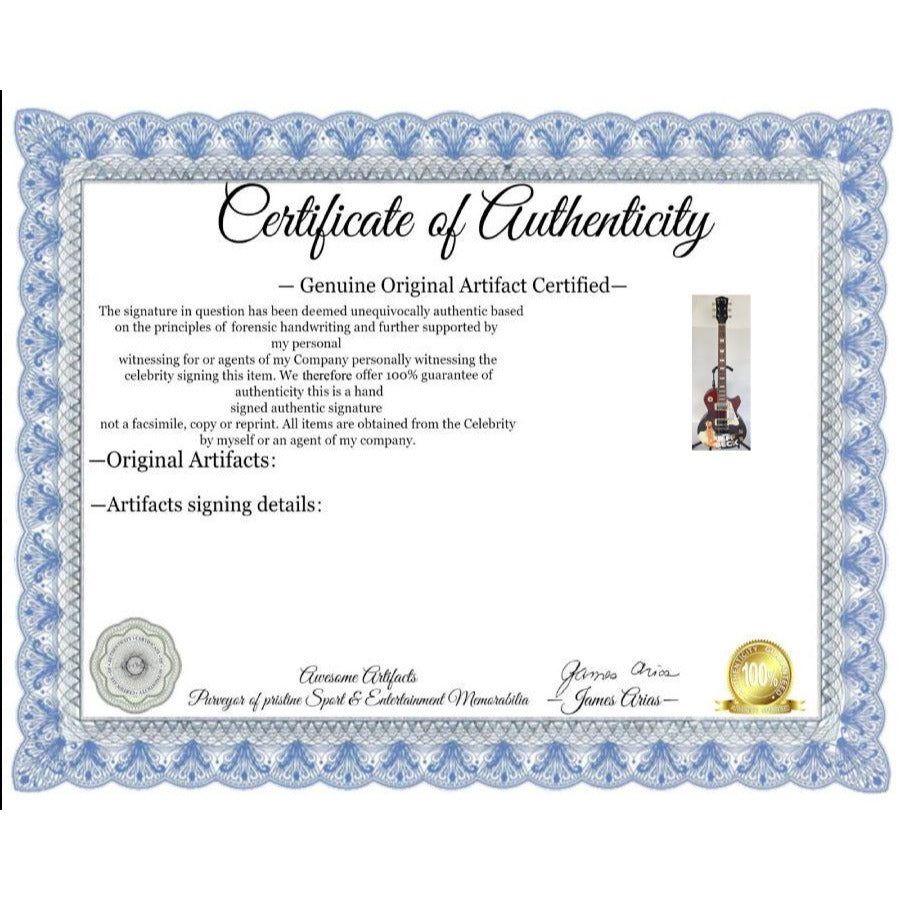 Jeff Beck one of a kind full size guitar signed with proof