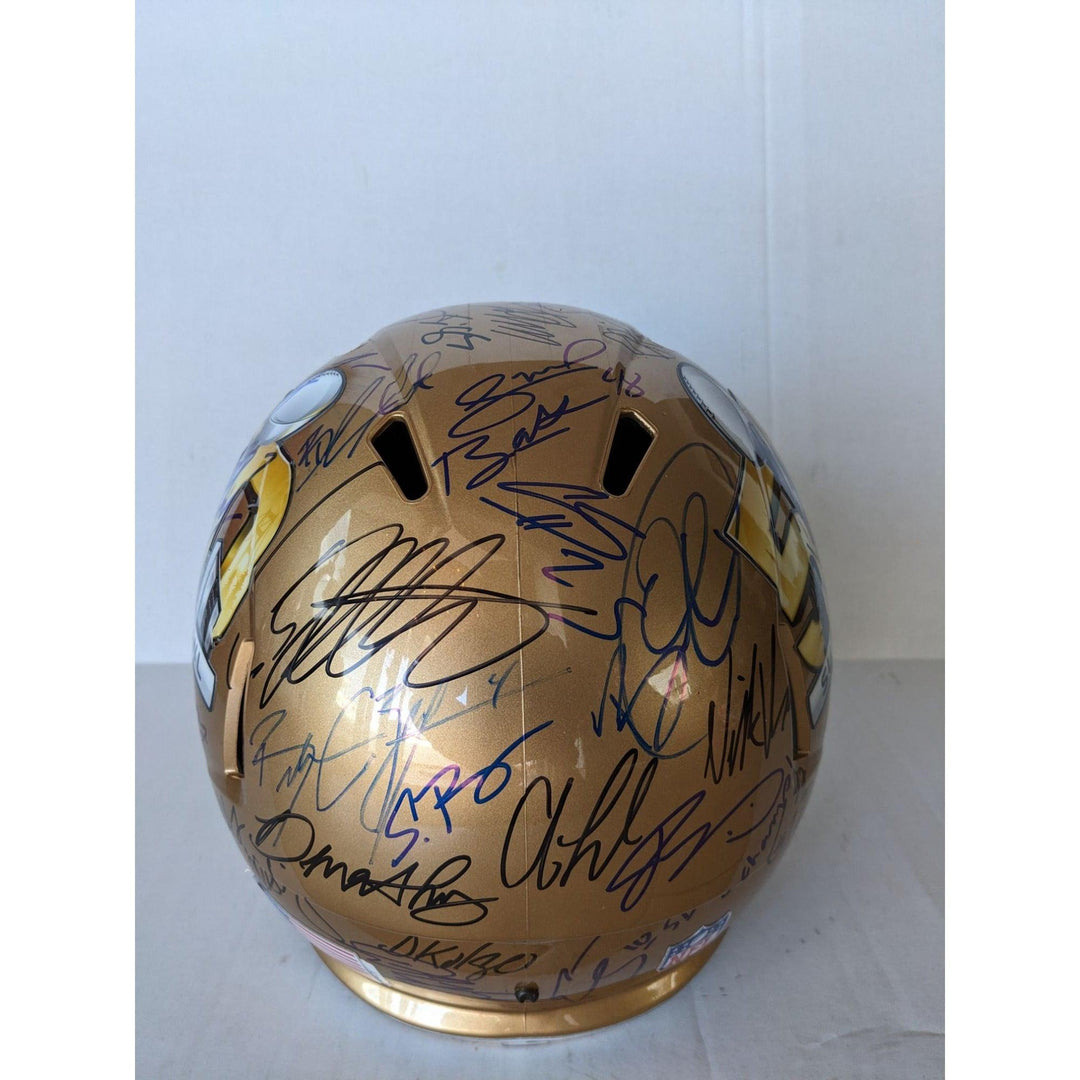 Denver Broncos Superbowl Champions Peyton Manning Von Miller Riddell Full size replica helmet 2015 team signed (40 plus signed) with proof