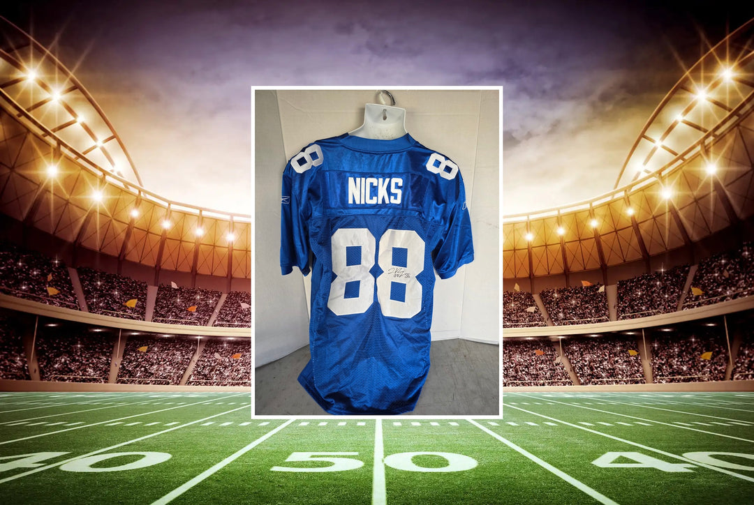 Hakeem Nicks New York Giants signed jersey full view set 2