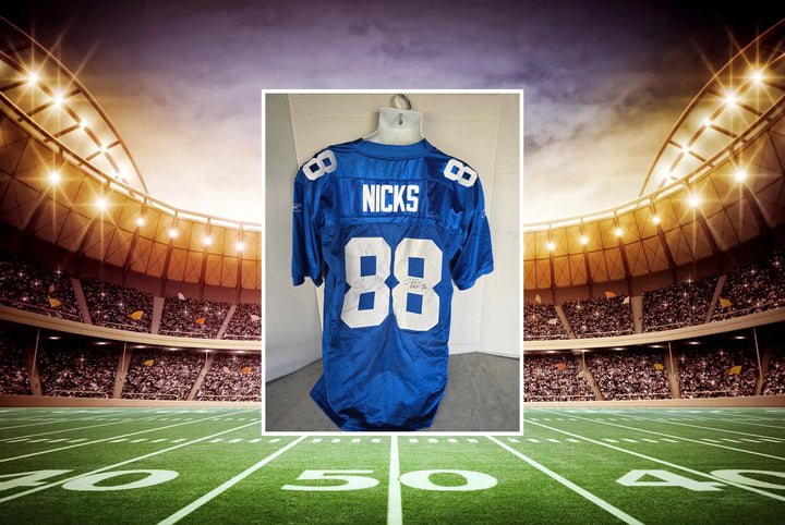 Hakeem Nicks New York Giants signed jersey full view set 2