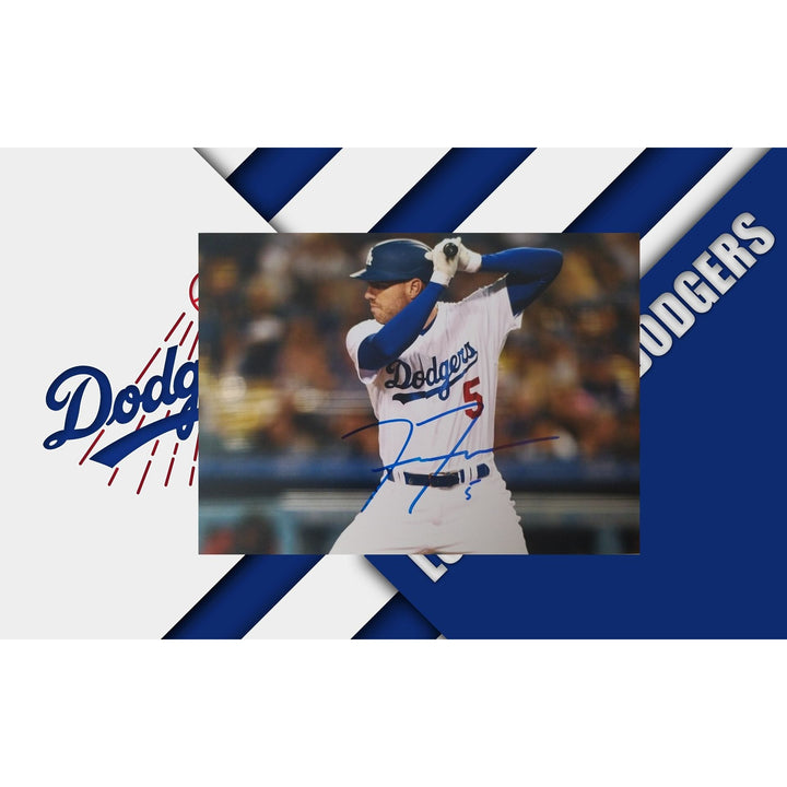 Los Angeles, Dodgers, Freddie Freeman, 5x7 photos, signed, with proof