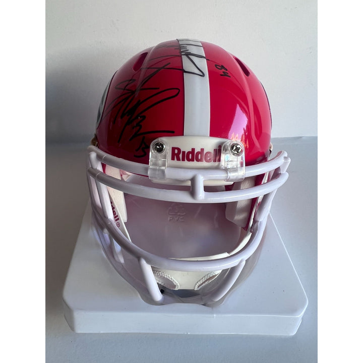 Georgia Bulldogs Brock Bowers Ladd McConkey Stetson Bennett Kirby Smart Riddell mini helmet