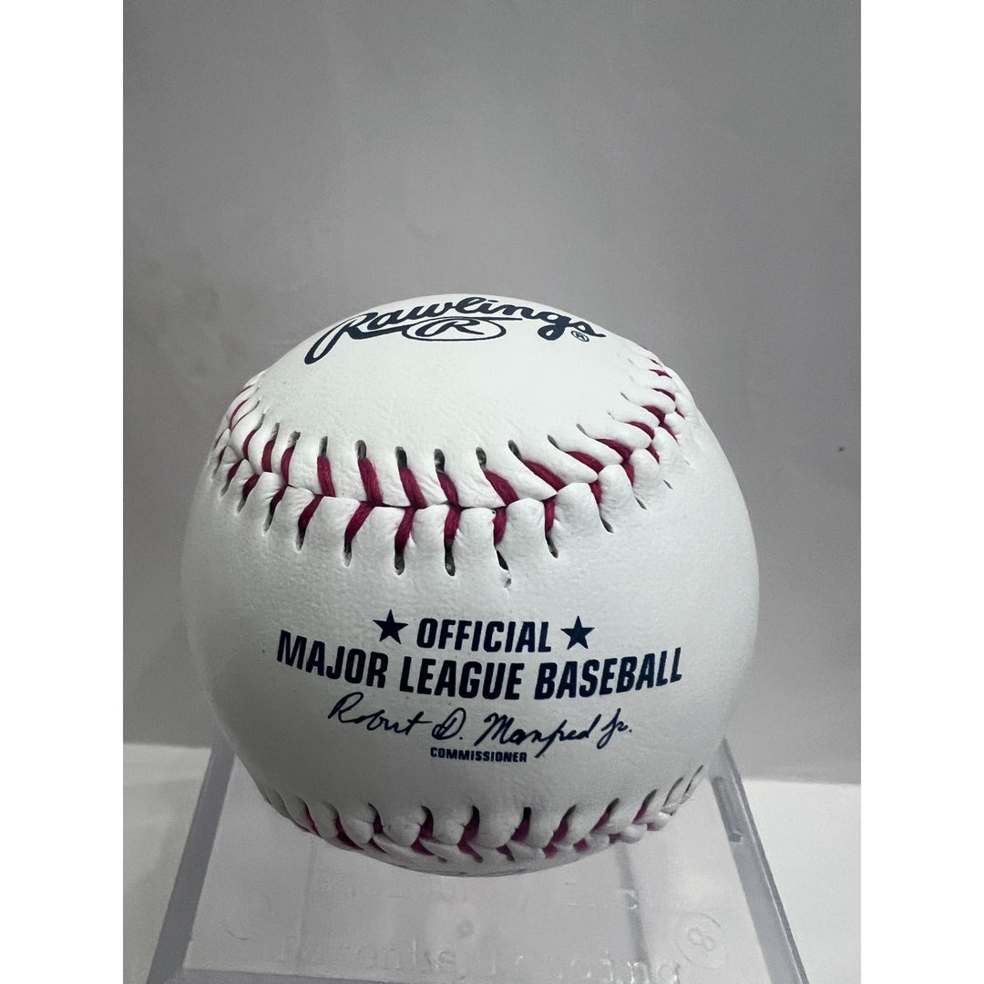 San Diego Padres Manny Machado Luis Arraez, Fernando Tatis Jr, Jackson Merrill Rawlings MLB baseball signed with proof.