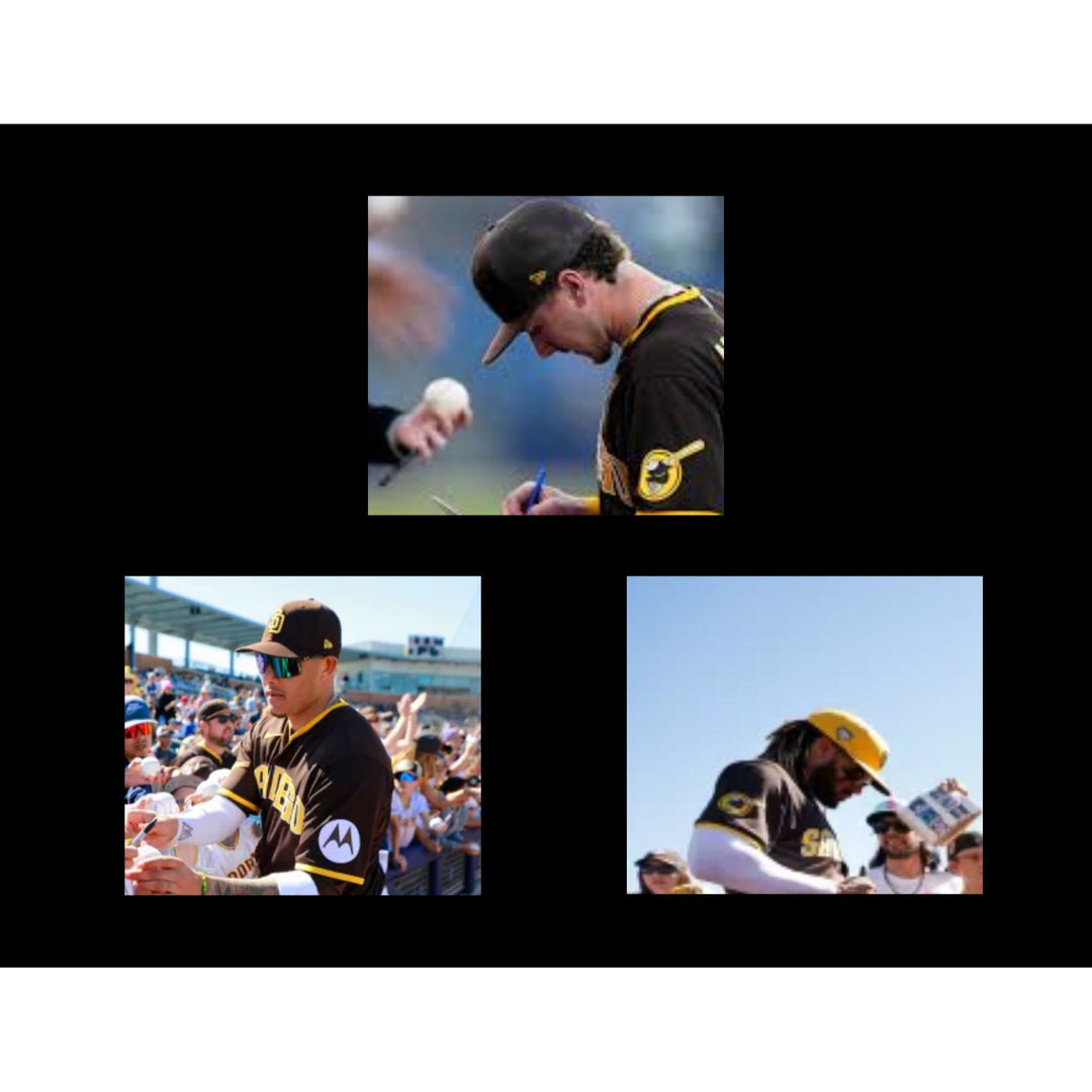 San Diego Padres Manny Machado Luis Arraez, Fernando Tatis Jr, Jackson Merrill Rawlings MLB baseball signed with proof.