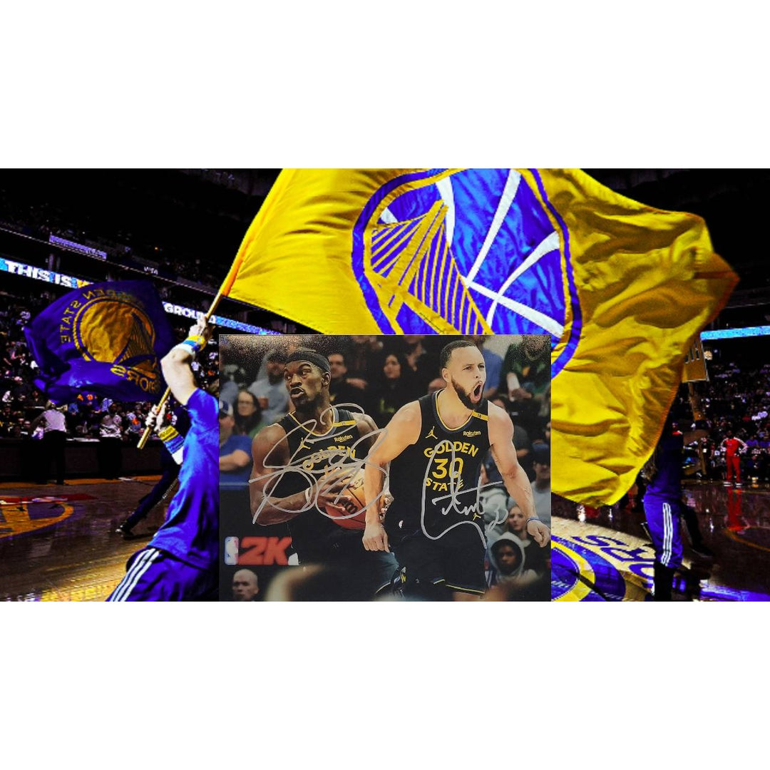 Stephen Curry and Jimmy Butler 8x10 photo signed with proof.