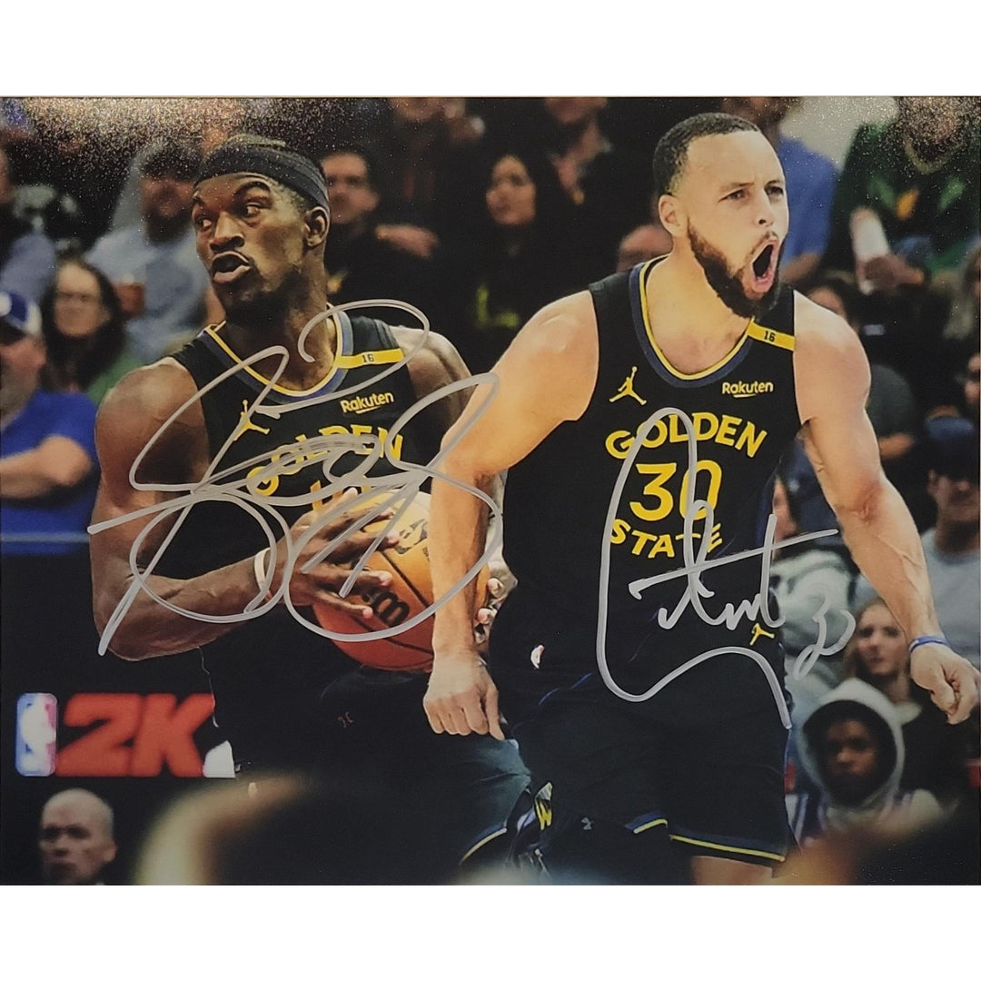 Stephen Curry and Jimmy Butler 8x10 photo signed with proof.