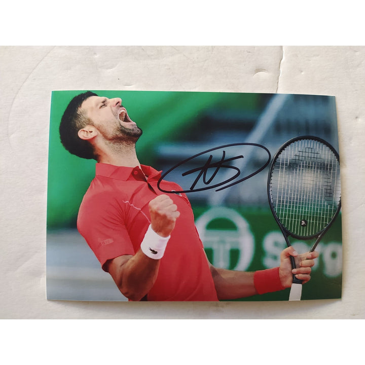 Novak Djokovic tennis Legend 5x7 photo signed with proof