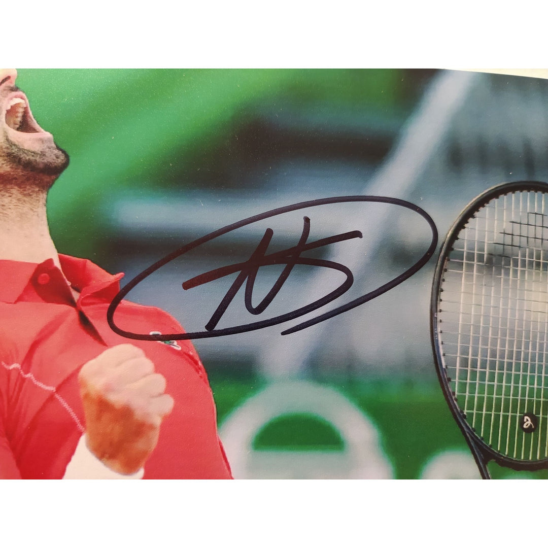 Novak Djokovic tennis Legend 5x7 photo signed with proof